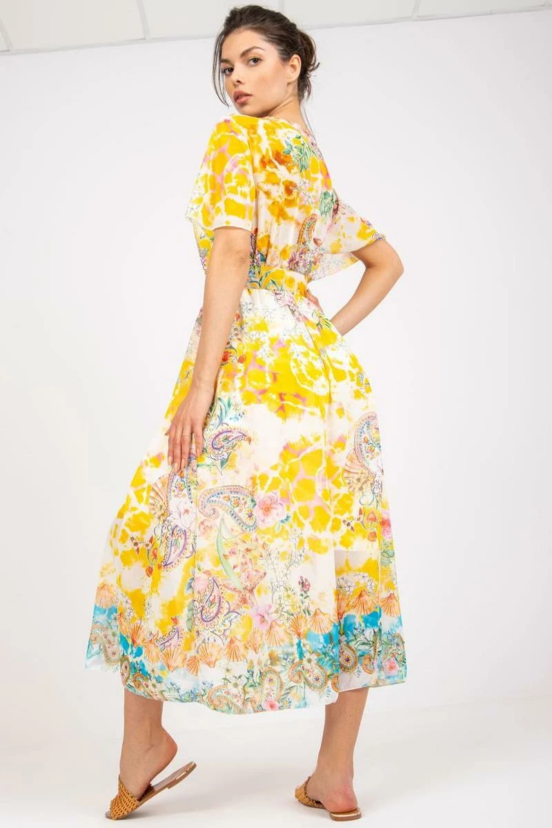Obleka Italy Moda 196201, rumena