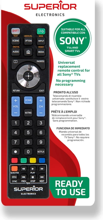 Univerzalni daljinec za Sony Smart TV Superior Electronics