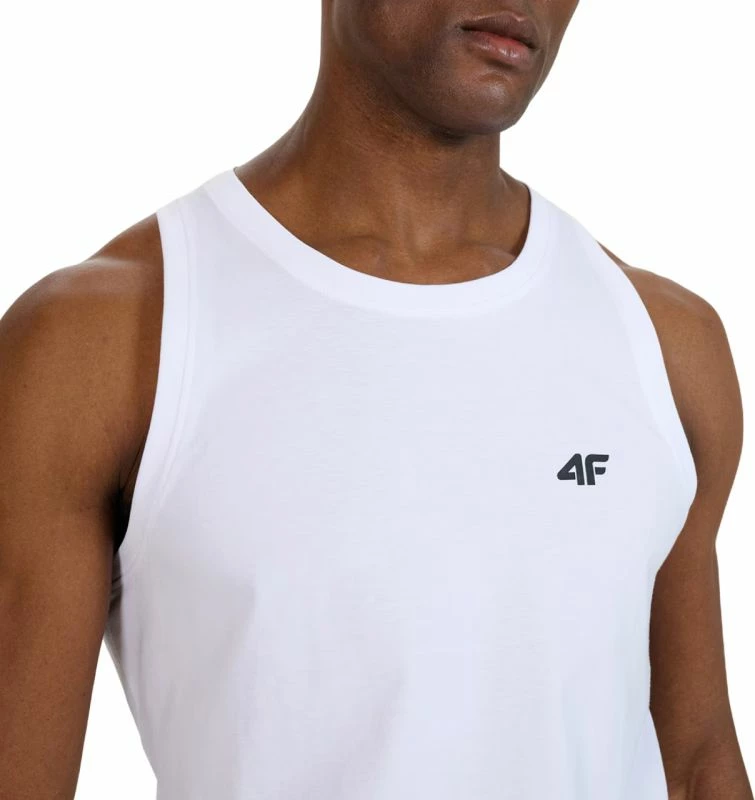 Brezrokavnik, moška majica 4F, bela