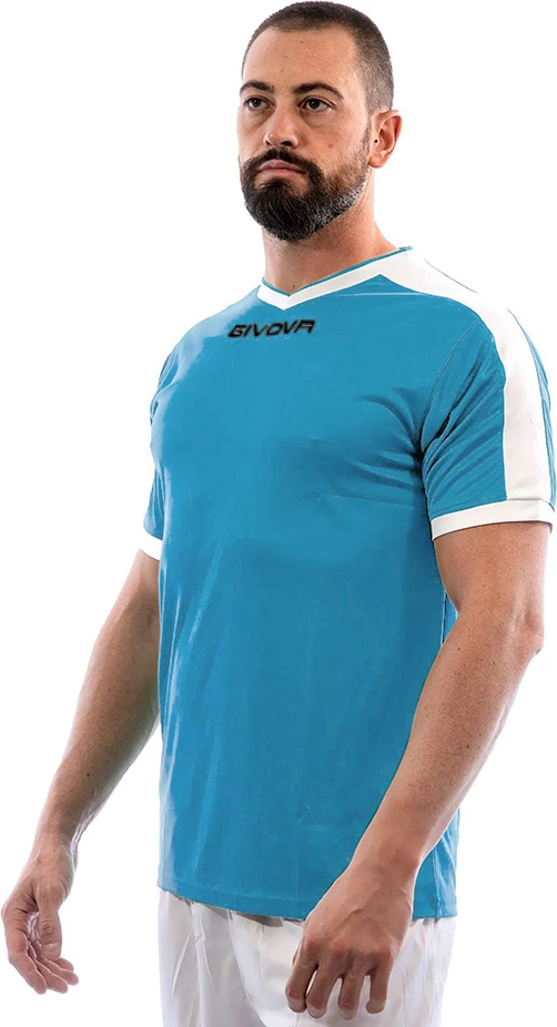 Športna majica unisex Givova, modro-bela