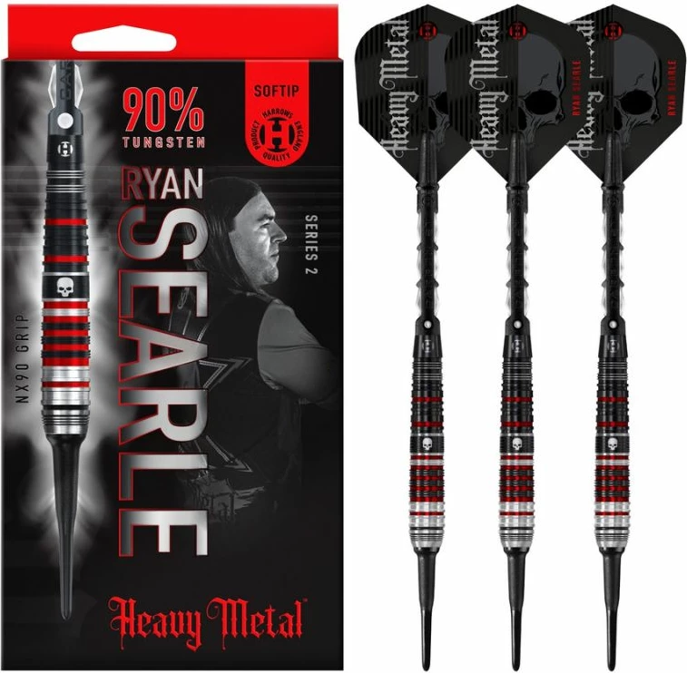 Profesionalne puščice Harrows Heavy Metal Ryan Searle, črne