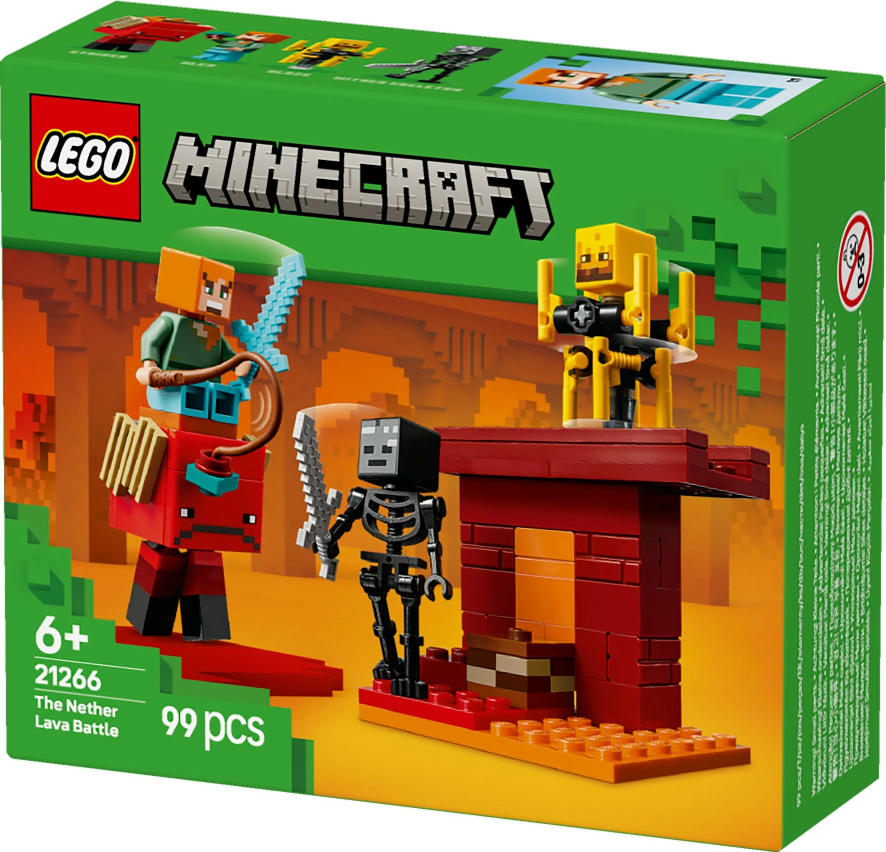Set za gradnjo LEGO Minecraft 21266, 99 delov, večbarven