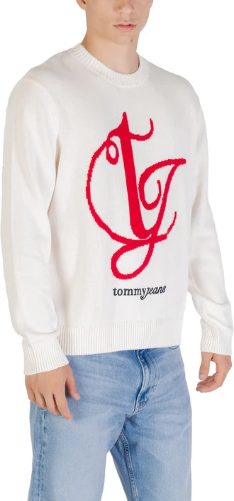 Pletenina za moške, bela Tommy Hilfiger Jeans