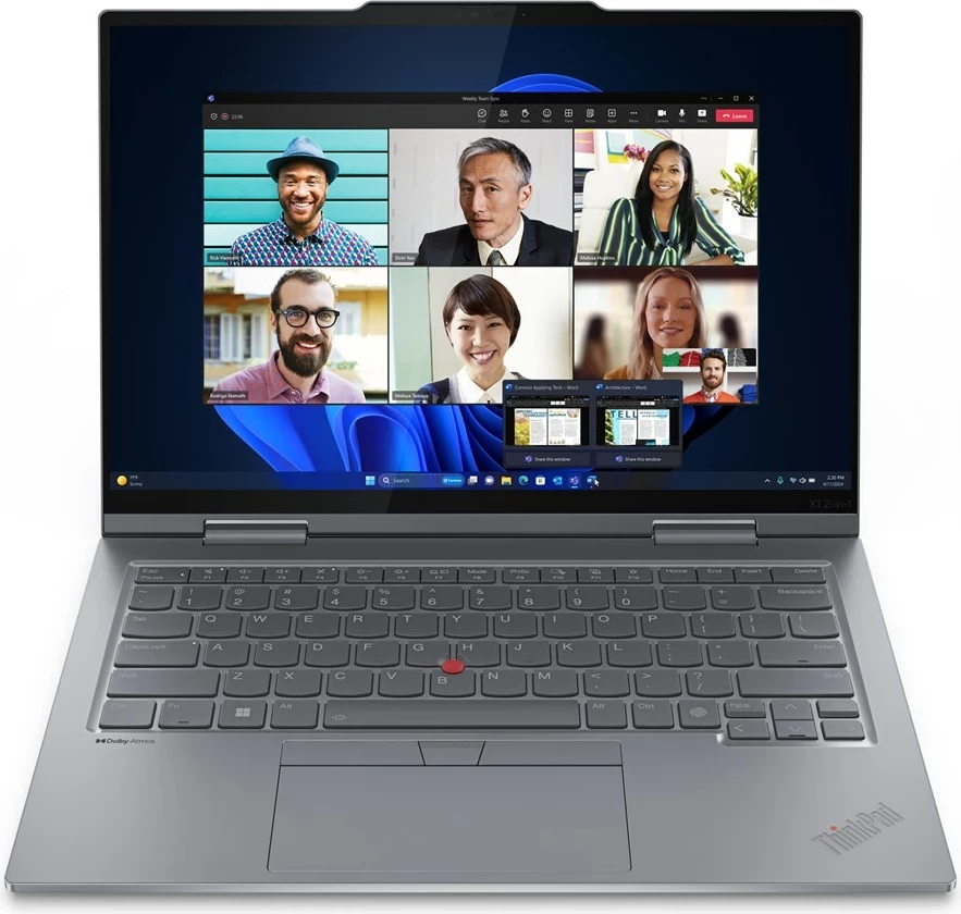 Hibridni prenosnik 2-v-1 14" WUXGA na dotik, Intel Core Ultra 7 155U, 16 GB RAM, 1 TB SSD, siv – Lenovo ThinkPad X1 Gen 9