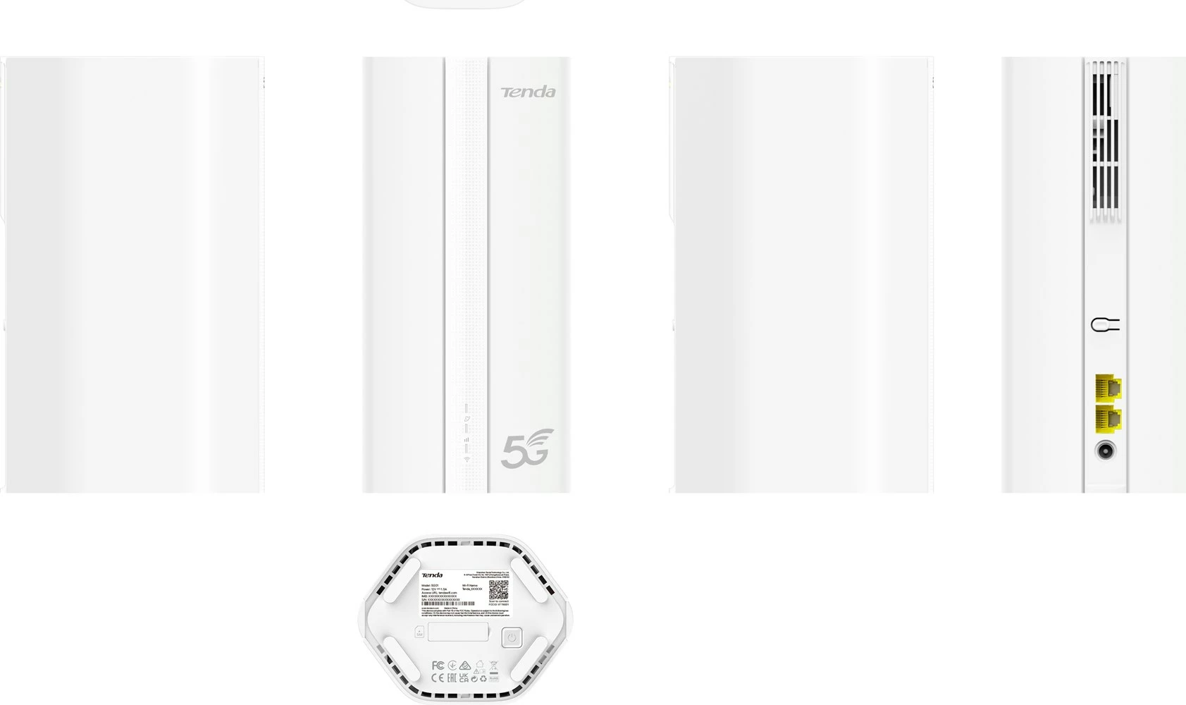 Router Tenda 5G01, Wi‑Fi 6, 5G, dvopasovni, belo