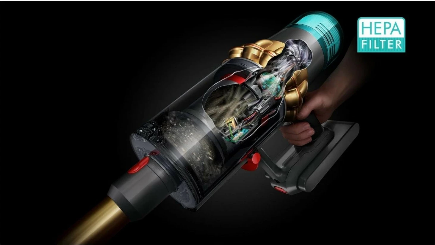 Brezžični sesalnik V15 Detect Absolute, Dyson, zlata barva