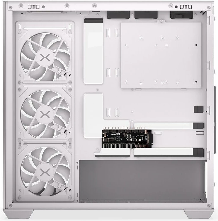 Moderna računalniška ohišje KRUX EXO KRXD009, kaljeno steklo, belo