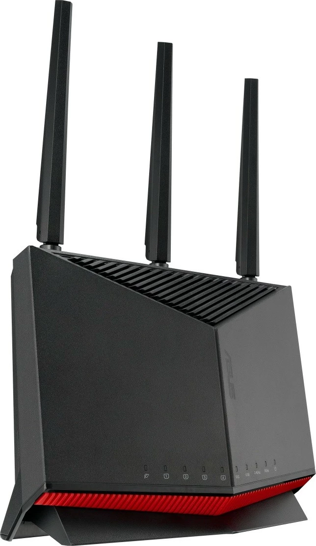 Usmerjevalnik WiFi 7, 6800 Mb/s, 10G, 3 zunanje antene, črn Asus RT-BE86U