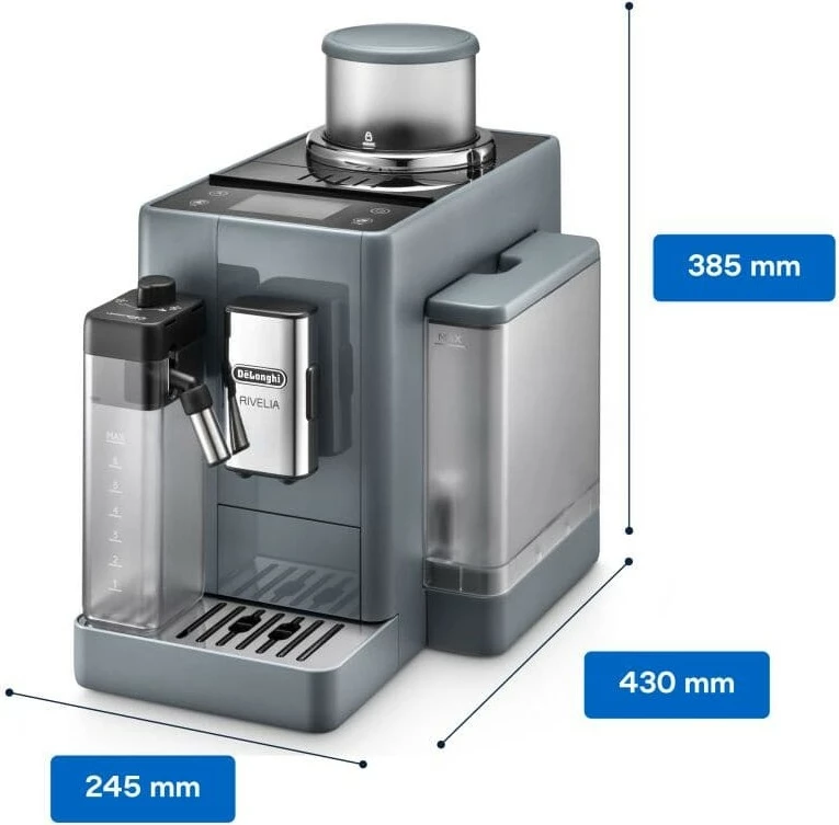 Samodejni aparat za kavo DeLonghi Rivelia EXAM 440.55G, 12 skodelic, siv