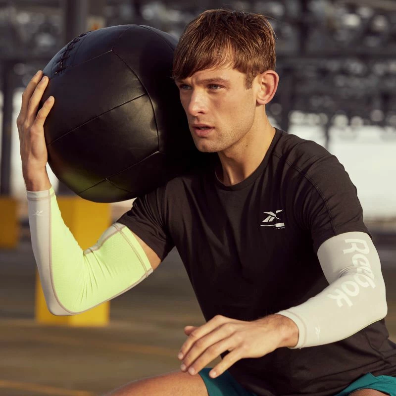 Kompresijske rokave za vadbo Activchill, Reebok, bele in modre Kompresijske rokave za vadbo Activchill, Reebok, bele in modre