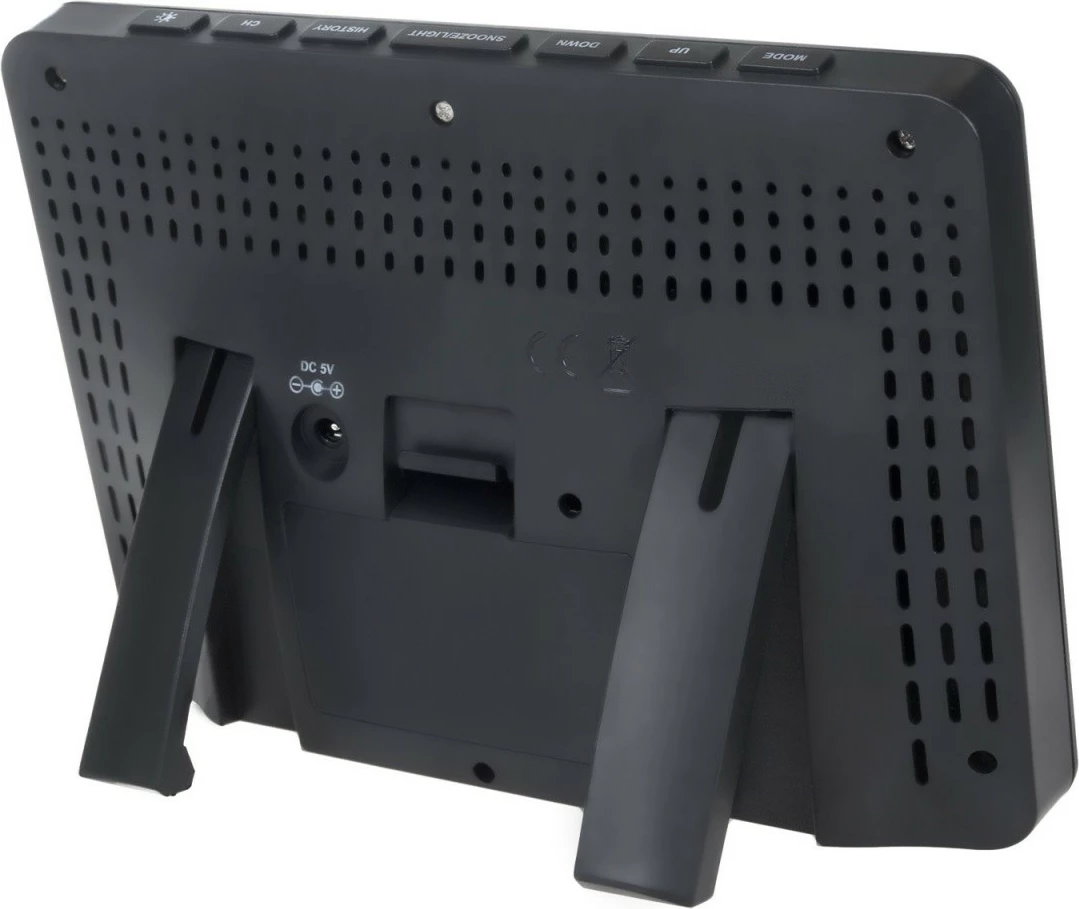 Brezžavna vremenska postaja z indikatorjem udobja GreenBlue GB540N, meritev vlažnosti, lunine faze, ura DCF, črna