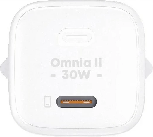 Stenski polnilec 30 W, 1x USB-C, bel AUKEY Omnia II Mini PA-B1L