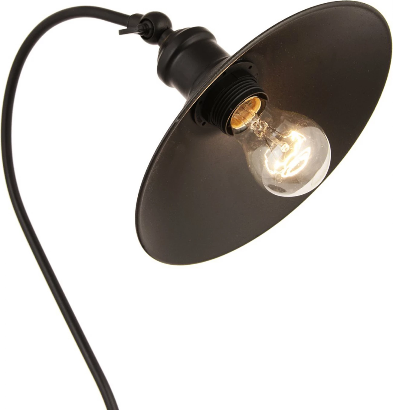 Kovinska namizna svetilka v črni barvi FH7571.01 22x50 cm