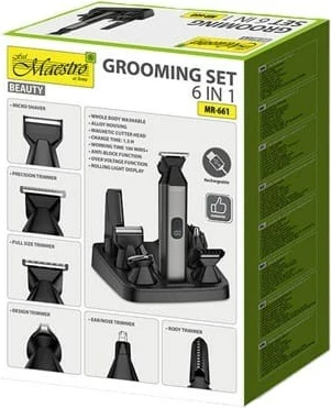 Multifunkcijska britvica 6-v-1 Maestro MR-661, 800 mAh, črna