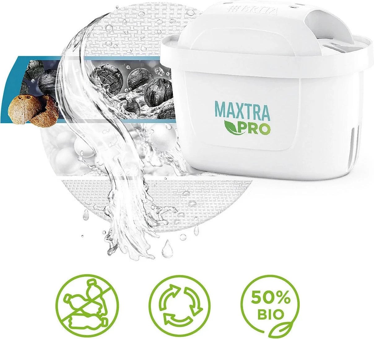 Filtrirni vložki za vodo Maxtra Pro, Brita, 2 kosa, bela