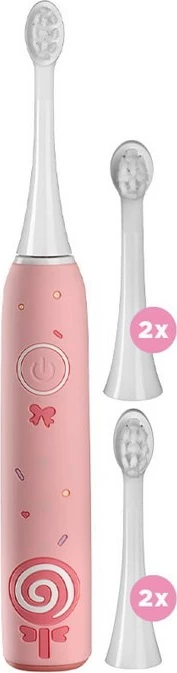Sonična zobna ščetka za otroke, Concept KIDO SMILE ZK6010, 5–9 let, roza, komplet s 4 glavi