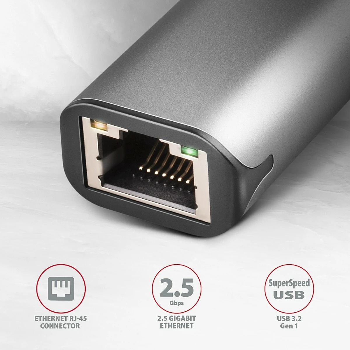 Omrežna kartica AXAGON ADE-25RC, 2,5 Gigabit Ethernet, USB-C 3.2 Gen 1, siva Omrežna kartica AXAGON ADE-25RC, 2,5 Gigabit Ethernet, USB-C 3.2 Gen 1, siva