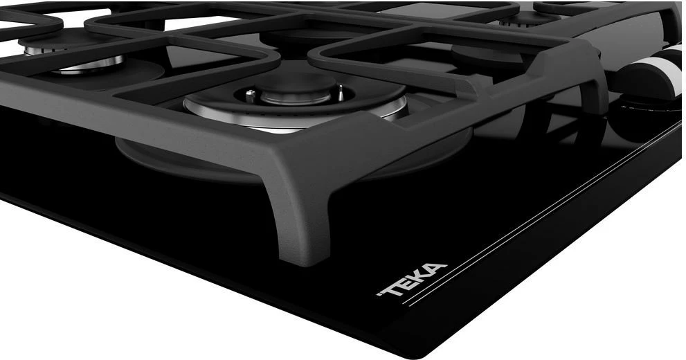 Kombinirana kuhalna plošča 4 plin + 2 indukcija TEKA JZC 96342 BBC BK, 90 cm, črna