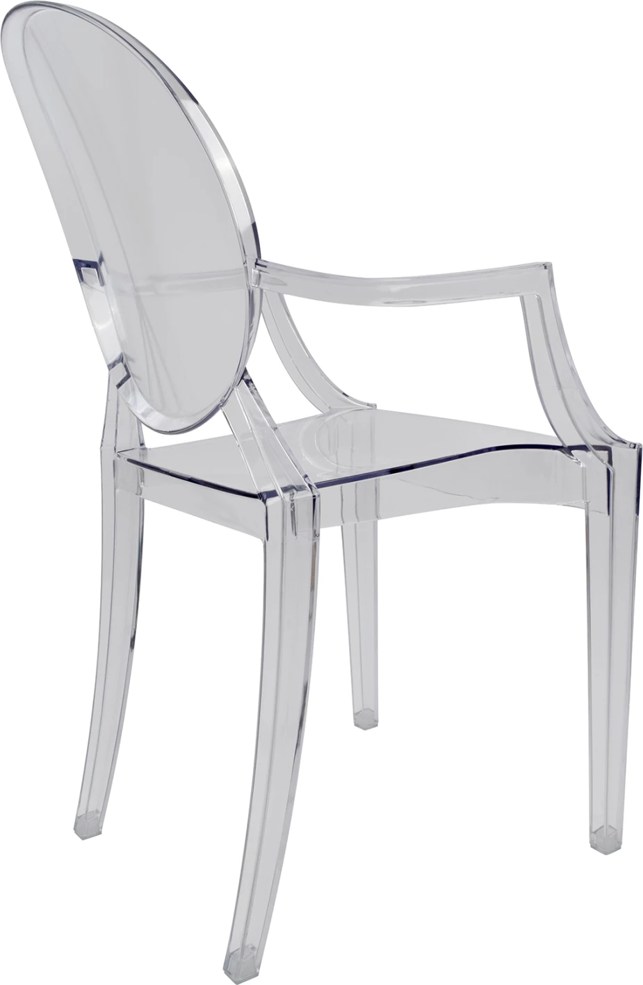 Akrilni stol s prozornimi nasloni za roke Aramis FH0169 52,2x56,5x92cm, set 4 kosov