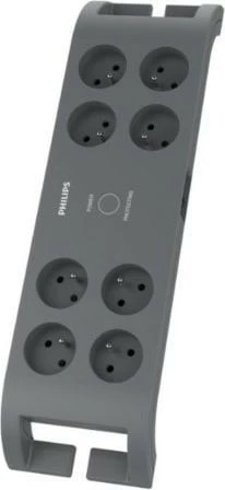 Razdelilnik Philips SPN3180A/60, 8 vtičnic, 2 m, siv