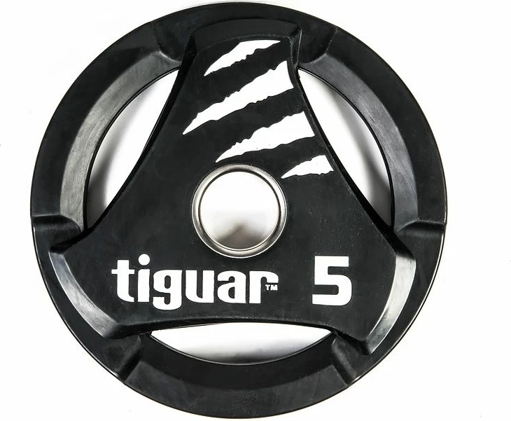 Utež za palico iz PU, 5 kg, črn