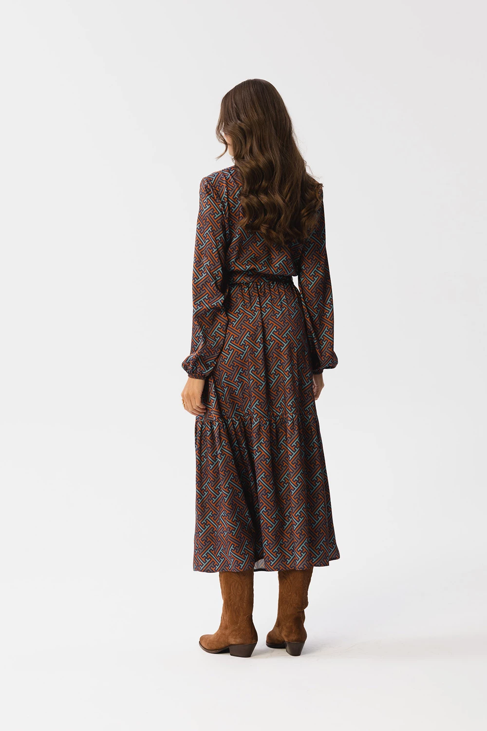 Maxi obleka Stylove model 185121, večbarvna