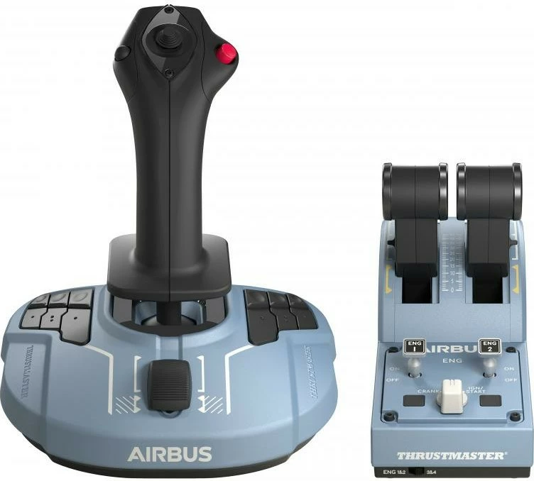Joystick TCA Officer Pack AIRBUS Edition Thrustmaster za PC, 12 gumbov, USB, črno/moder