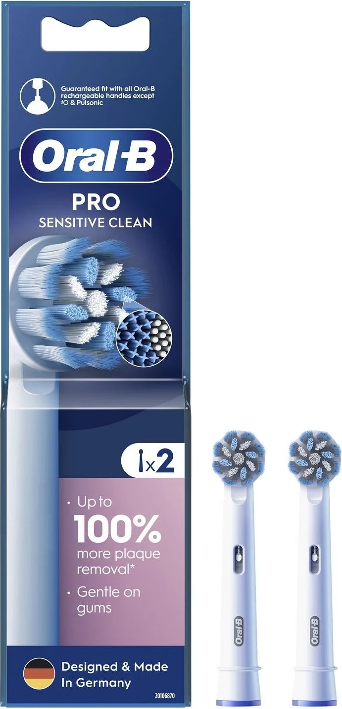 Glava ščetke za zobe Oral-B EB60X Sensitive Clean, 2 kosa, bela