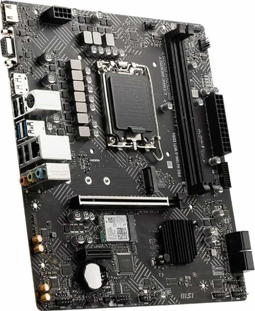 Mikro ATX plošča MSI PRO H610M-G WIFI DDR4, Socket LGA 1700, črna