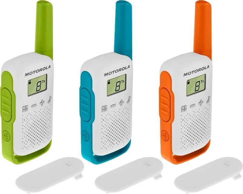 Dvosmerni radio Motorola T42, zelen, moder, oranžen