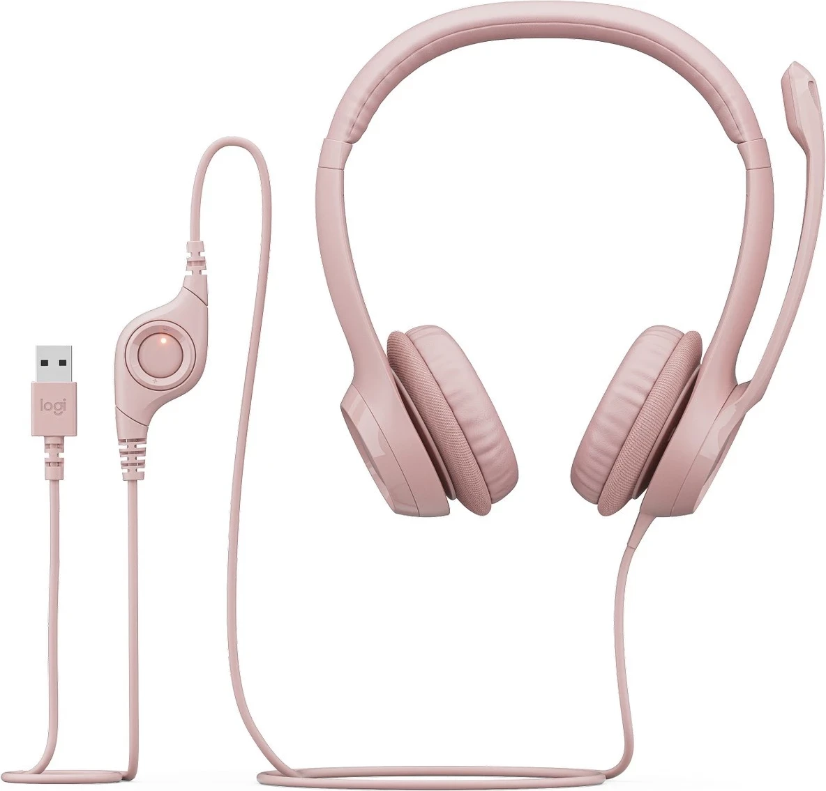 Kufje Logitech H390 USB, roza