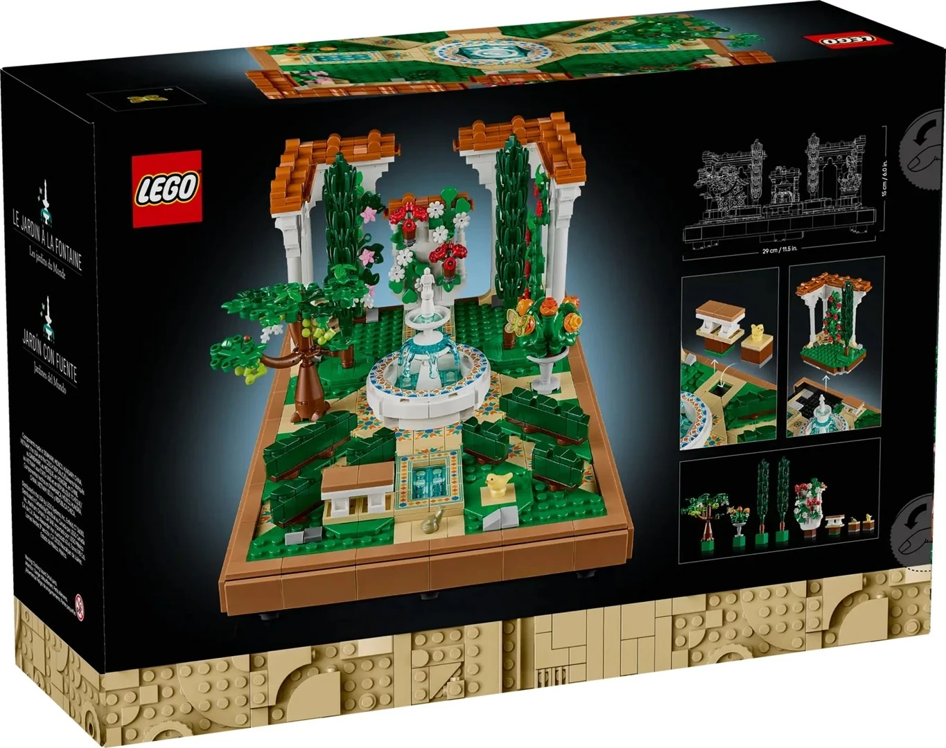 Vrt z vodnjakom LEGO ICONS 10359 Fountain Garden