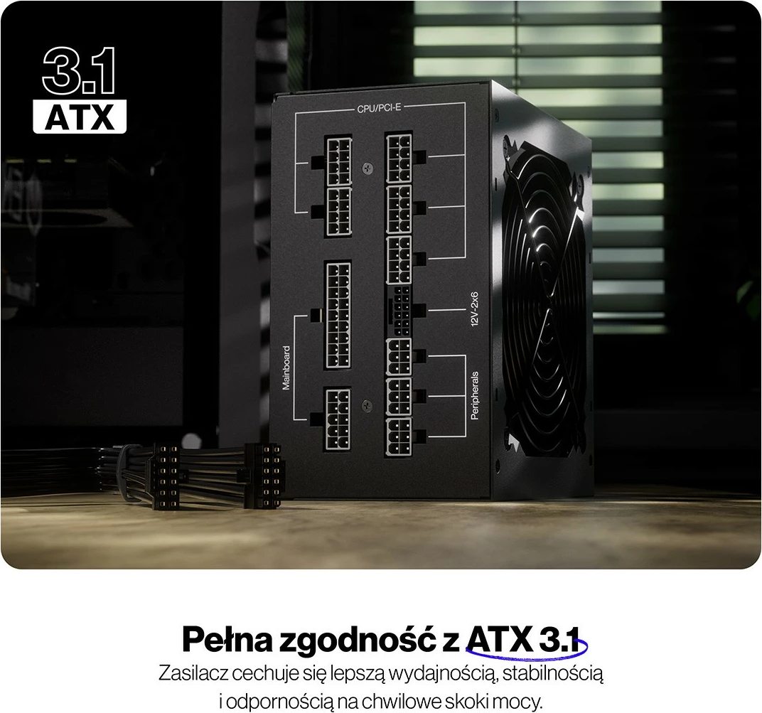 Napajalnik 750W, 80 PLUS Gold, modularen, črn Endorfy Supremo FM6