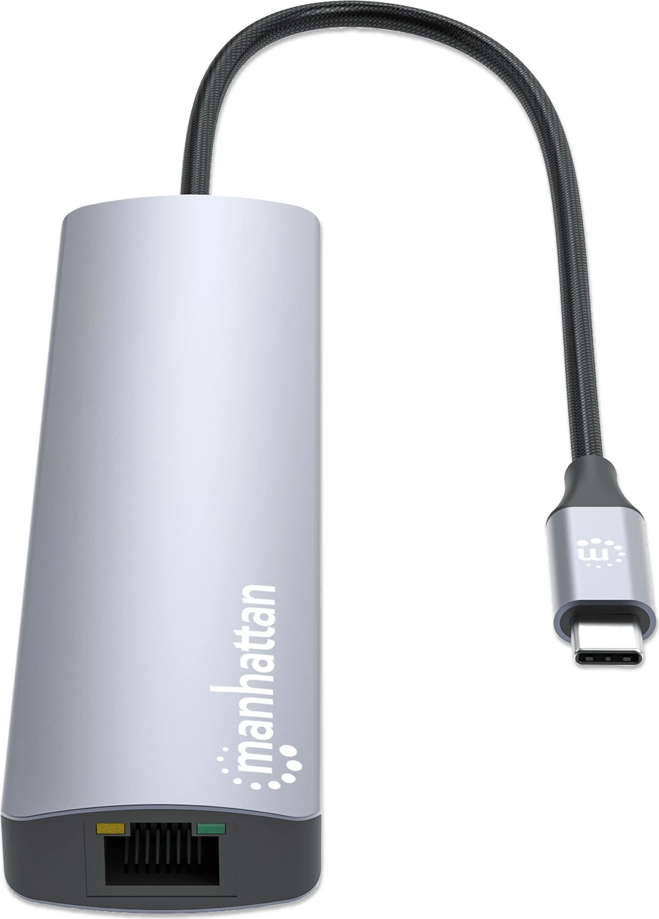Docking postaja 7-v-1 MANHATTAN, USB-C, 1x HDMI, 2x USB 10 Gb/s, srebrna