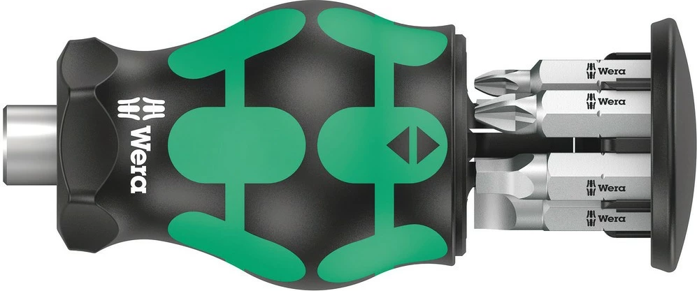 Kompaktna izvijačka Wera Kraftform Stubby Magazin 5, držalo za bitne