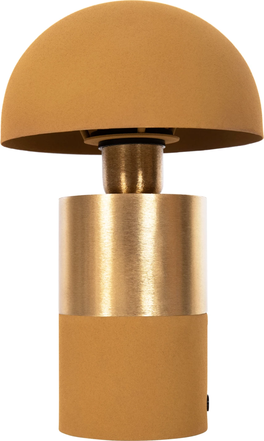 Namizna svetilka PUNE FH4255.09 kovinska v gorčično-zlati barvi Φ18x28Hcm