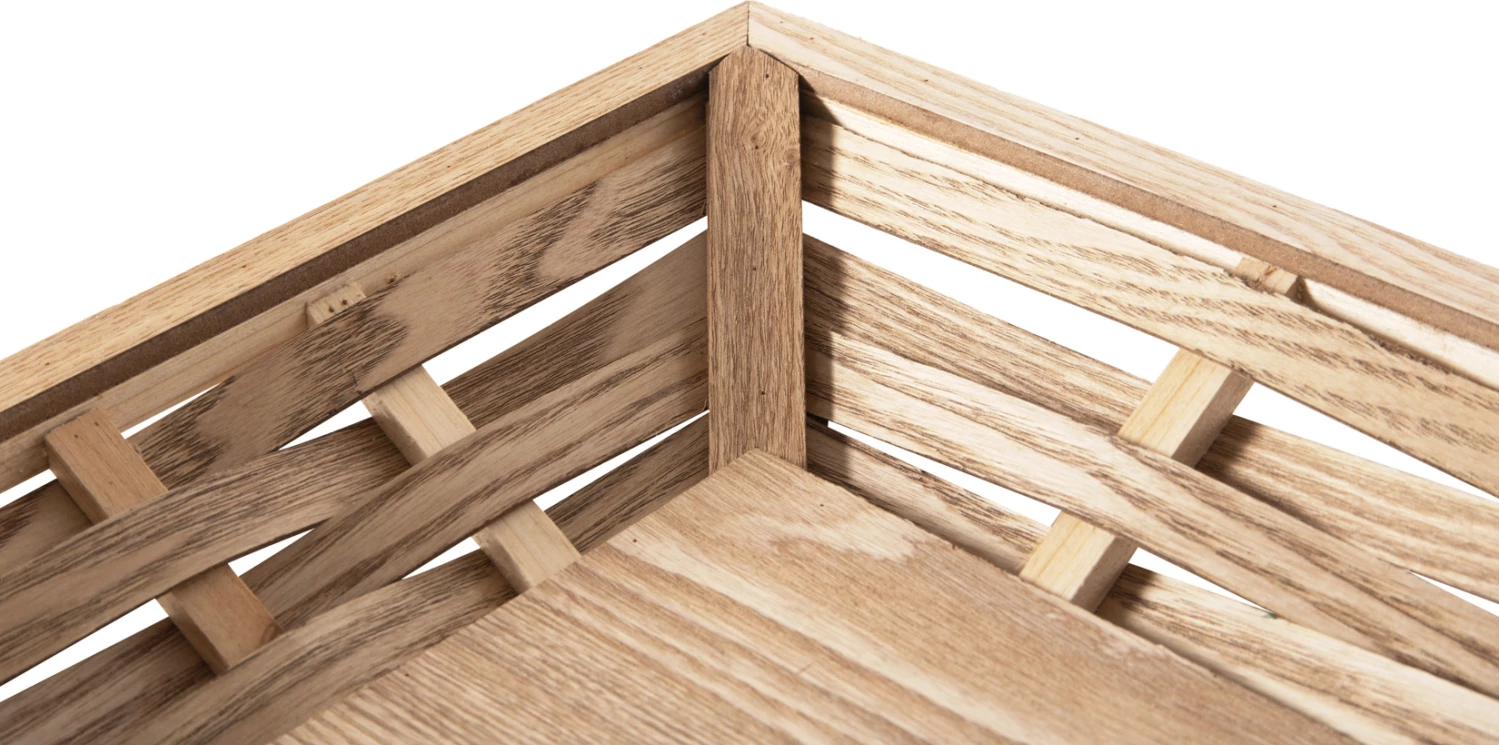 Pravokotni pladenj za serviranje FH4228 iz jelovine in MDF 51x32x5,5Hcm