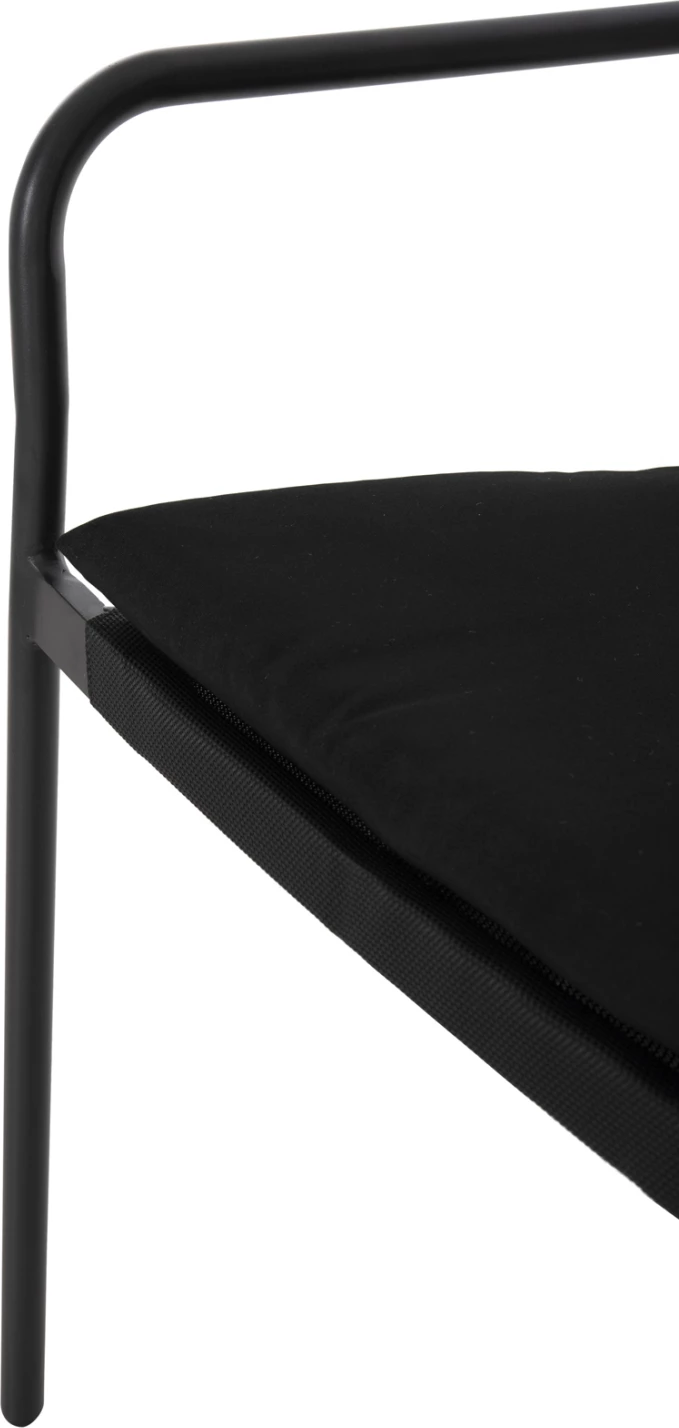 Aluminijasti naslanjač TROTTER FH5865.11 temno sivo ogrodje in bež pletenje-črna blazina