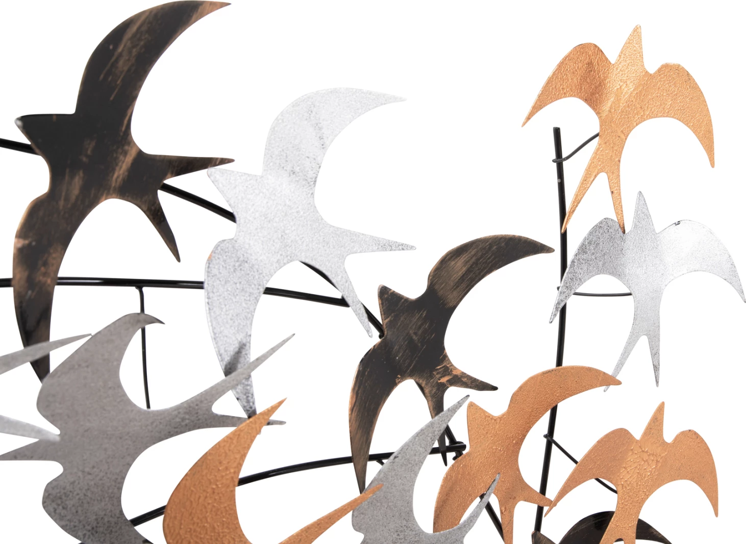 Stenska dekoracija ptice FH4655 kovina - večbarvna 131x11(globina)x70Hcm