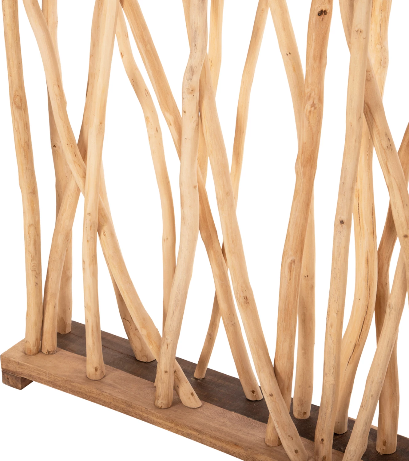 Pregrada za sobo FH9521 iz masivnih teak vej v naravni barvi 120Χ20Χ180Hcm