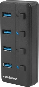 USB 3.0 razdelilec, 4 vrata, črn Natec Hub