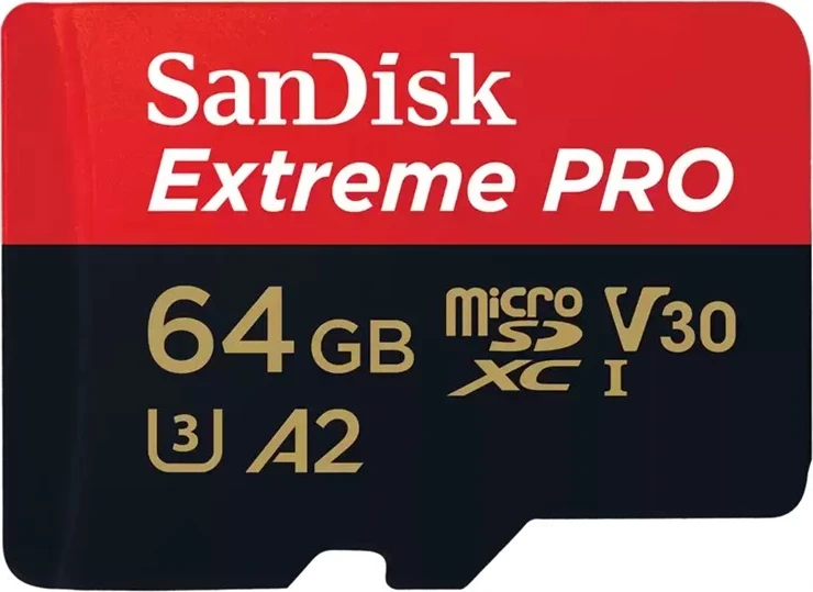 MikroSDXC microSD kartica 64GB, SanDisk Extreme Pro, UHS-I, črna