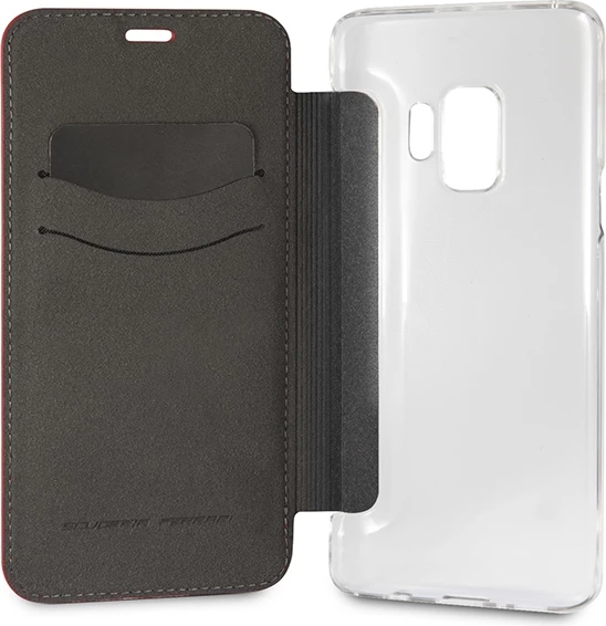 Ovitek Urban Book za Samsung Galaxy S9, rdeče usnje, Ferrari