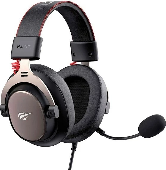 Klavirske slušalke Havit H2015E, z žico, za igre, črne