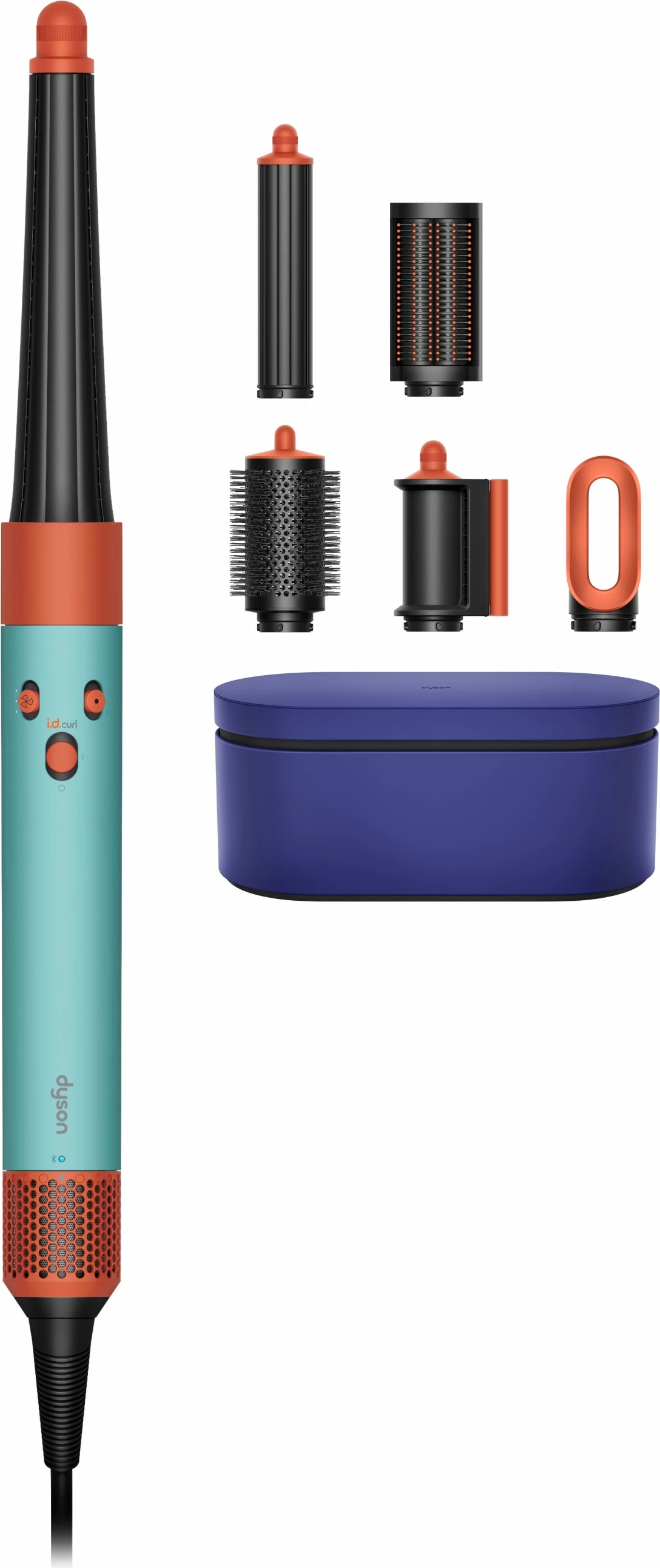 Večfunkcijski styler za lase Dyson Airwrap i.d., 220-240 V, 1300 W, črn, oranžen, turkizen