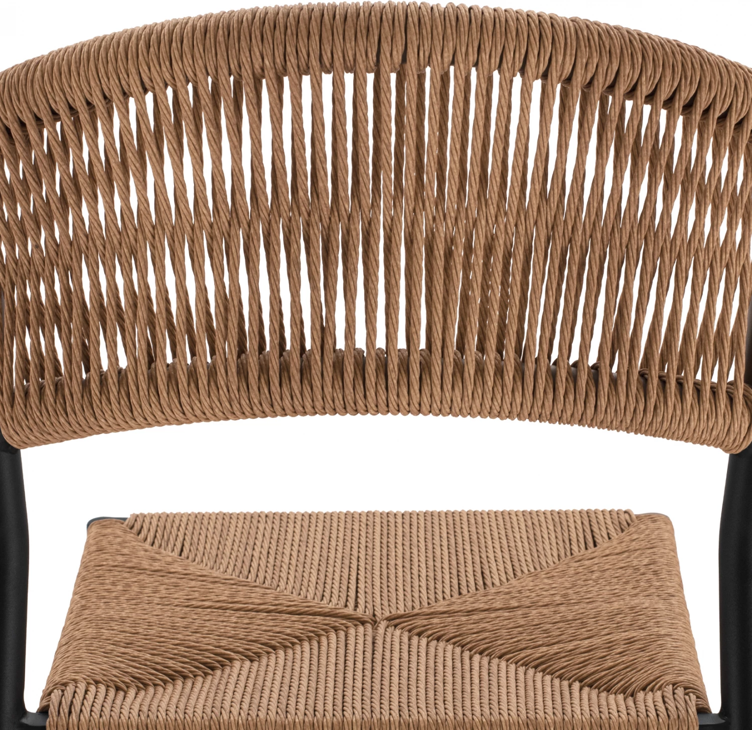 Aluminijasti barski stol v ogljeni barvi s PE vrvjo bež FH5789.02 45,5x56x111 cm