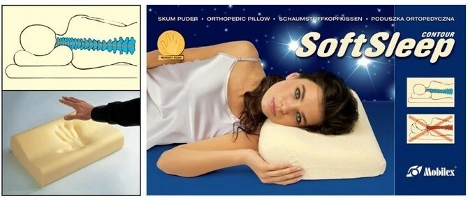 Ortopedski jastuk Mobilex CONTOUR M, bel