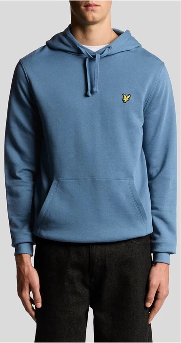 Pulover s kapuco, svetlo moder, Lyle & Scott, za moške