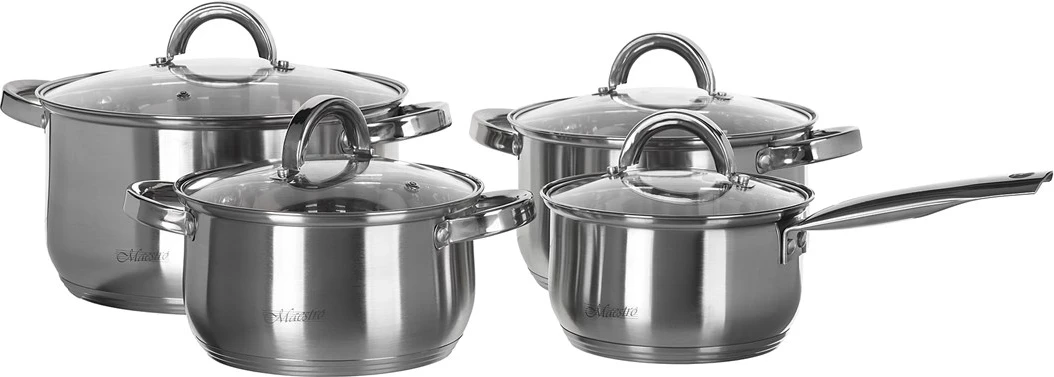 Komplet 4 ponev Maestro MR-2021, inox jeklo