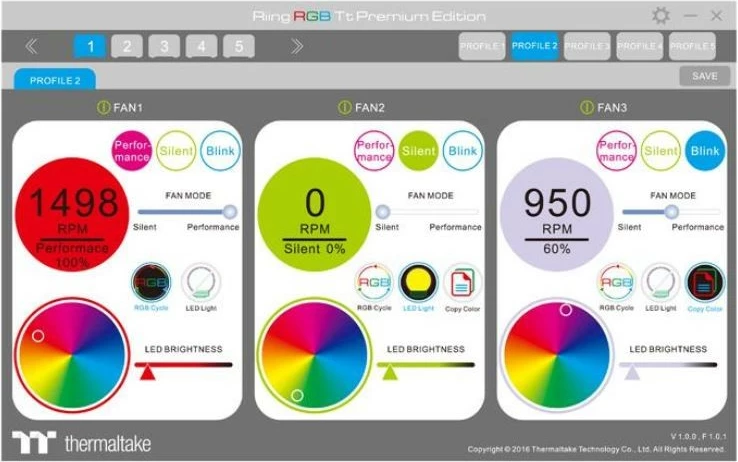 Set ventilatorjev za računalnik Thermaltake Riing 12 RGB TT Premium Edition, 3x120 mm, RGB